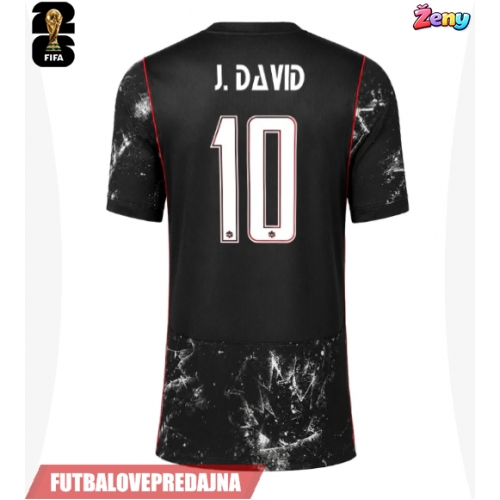 Lacne Ženy Futbalové dres Kanada Jonathan David #10 MS 2026 Krátky Rukáv - Preč